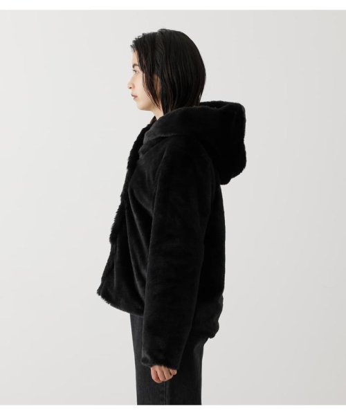 AZUL by moussy(アズールバイマウジー)/FLUFFY HOODIE SHORT COAT/img14