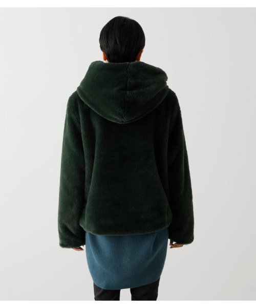AZUL by moussy(アズールバイマウジー)/FLUFFY HOODIE SHORT COAT/img24