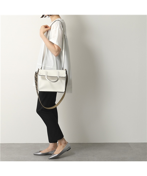 【FENDI(フェンディ)】8BT302 A5DY F0K7E FLIP SMALL フリップ スモール レザー トートバッグ 2wayストラップ  ショルダーバ