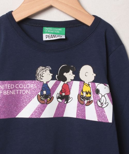 BENETTON (UNITED COLORS OF BENETTON GIRLS)(ユナイテッド　カラーズ　オブ　ベネトン　ガールズ)/【スヌーピー(SNOOPY)コラボ】ロックバンドTシャツ・カットソー/img09