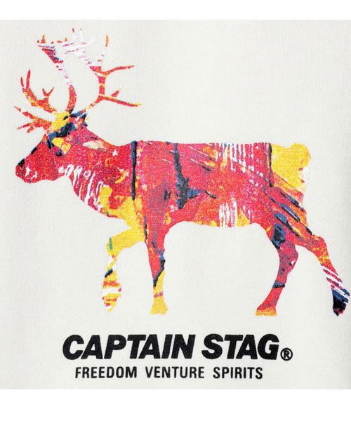 MARUKAWA(マルカワ)/【CAPTAIN STAG】キャプテンスタッグ ペイントスウェットトレーナー/あったか裏起毛 鹿 シカ/img07