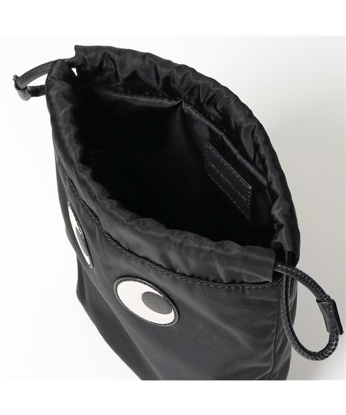 ANYA HINDMARCH(アニヤハインドマーチ)/【ANYA HINDMARCH(アニヤハインドマーチ)】152983 DRAWSTRING POUCH EYES ナイロン ポーチバッグ 巾着バッグ BLACK/img04