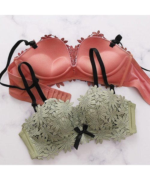 セール 25 Off 花レースノンワイヤーブラジャー ショーツセット 下着 インナー 人気商品 上下セットブラショーツ セイヘイショップ Seiheishop Magaseek
