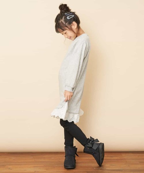 a.v.v(KID'S)(アー・ヴェ・ヴェキッズ)/[100－130]裏起毛レイヤードトレーナーワンピース[WEB限定サイズ]/img04