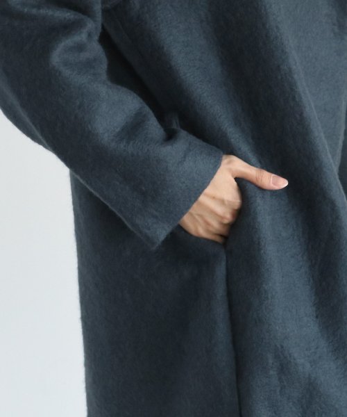 セール 50 Off Radiate The Lifedress 手洗い可 ウール混 ガウンコート ラシュッド Lasud Magaseek