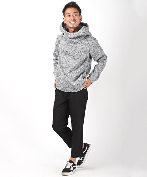 セール メランジボリュームネックパーカー パーカー メンズ ニット メランジ ラグスタイル Luxstyle Magaseek