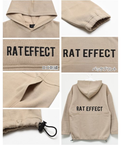 RAT EFFECT(ラット エフェクト)/裏起毛切替ビッグフーディー/img04