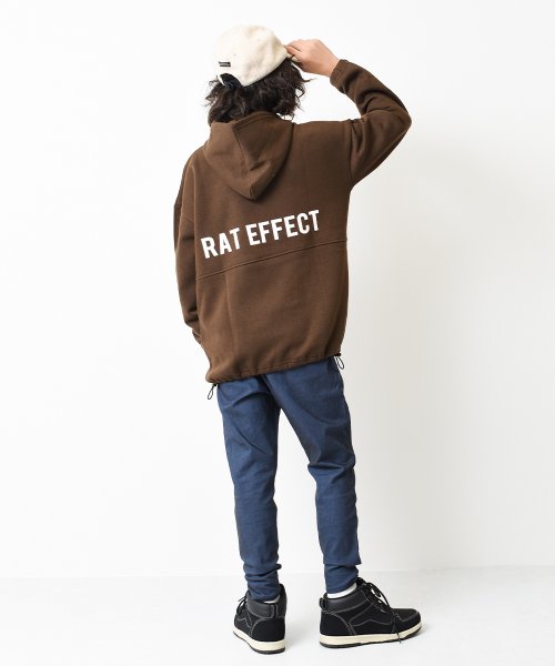 RAT EFFECT(ラット エフェクト)/裏起毛切替ビッグフーディー/img15