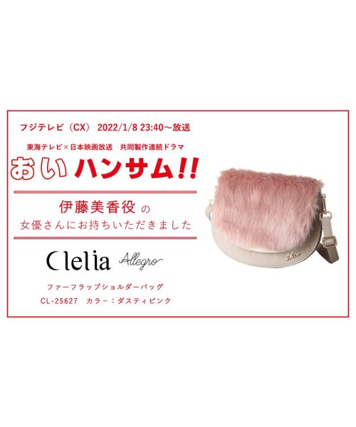 Clelia(クレリア)/お財布ポシェット レディース ショルダーバッグ ファーフラップ お財布ショルダー/img02