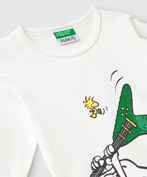 BENETTON (UNITED COLORS OF BENETTON GIRLS)(ユナイテッド　カラーズ　オブ　ベネトン　ガールズ)/【スヌーピー(SNOOPY)コラボ】ロックバンドTシャツ・カットソー/img01