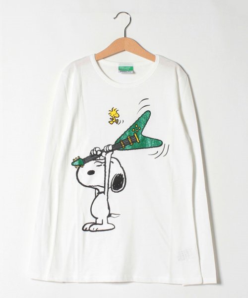 BENETTON (UNITED COLORS OF BENETTON GIRLS)(ユナイテッド　カラーズ　オブ　ベネトン　ガールズ)/【スヌーピー(SNOOPY)コラボ】ロックバンドTシャツ・カットソー/img02