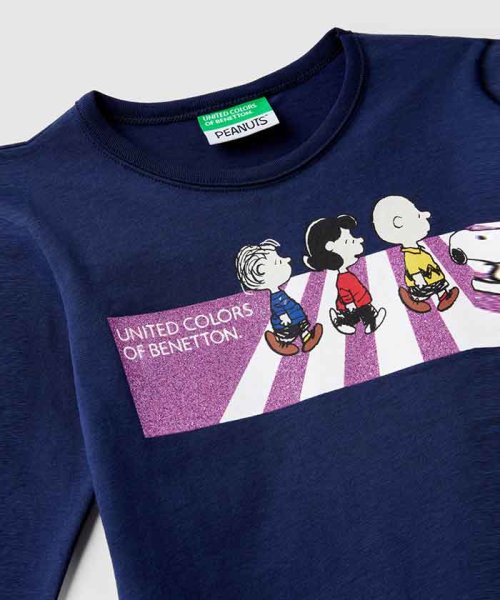 BENETTON (UNITED COLORS OF BENETTON GIRLS)(ユナイテッド　カラーズ　オブ　ベネトン　ガールズ)/【スヌーピー(SNOOPY)コラボ】ロックバンドTシャツ・カットソー/img06