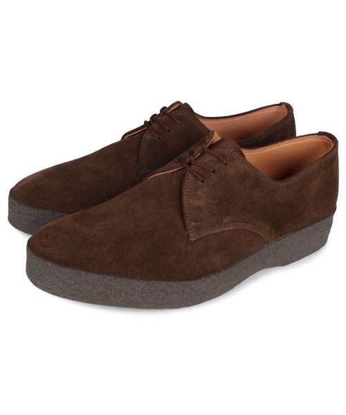 Sanders サンダース プレーントゥ シューズ 靴 メンズ ビジネス Lo Top Plain Gibson Shoe Fワイズ ダークブラウン 7995t サンダース Sanders Magaseek