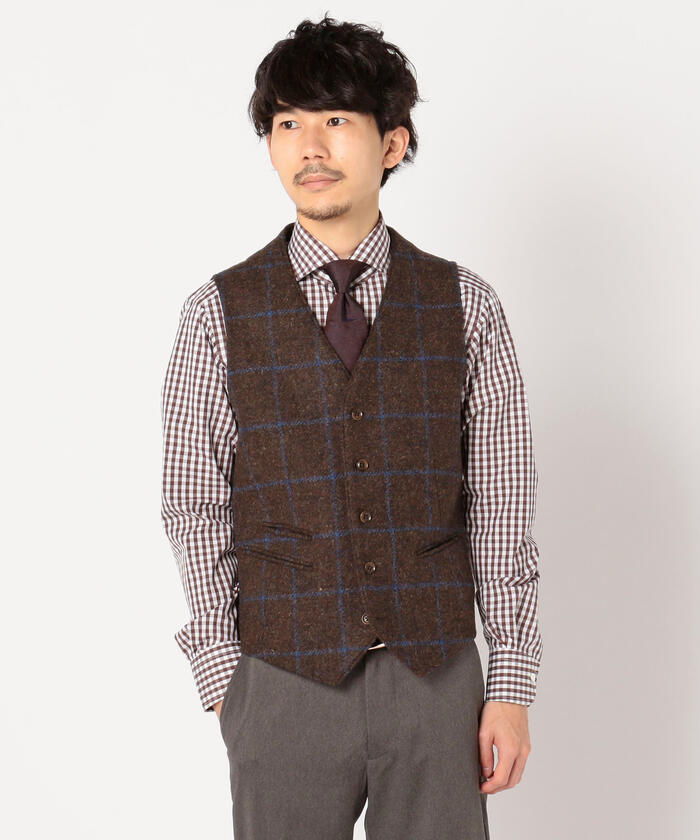 【Harris Tweed/ハリスツィード】2ピース ジレ ベスト 【Harris Tweed/ハリスツィード】2ピース ジレ ベスト