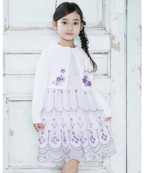 ボレロ レース 刺繍 ワンピース セット 110 130cm ベベ Bebe Magaseek