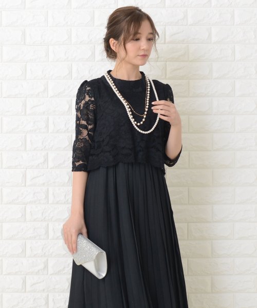 Lace Ladies(レースレディース)/花柄レース プリーツ ロングワンピースドレス/img14