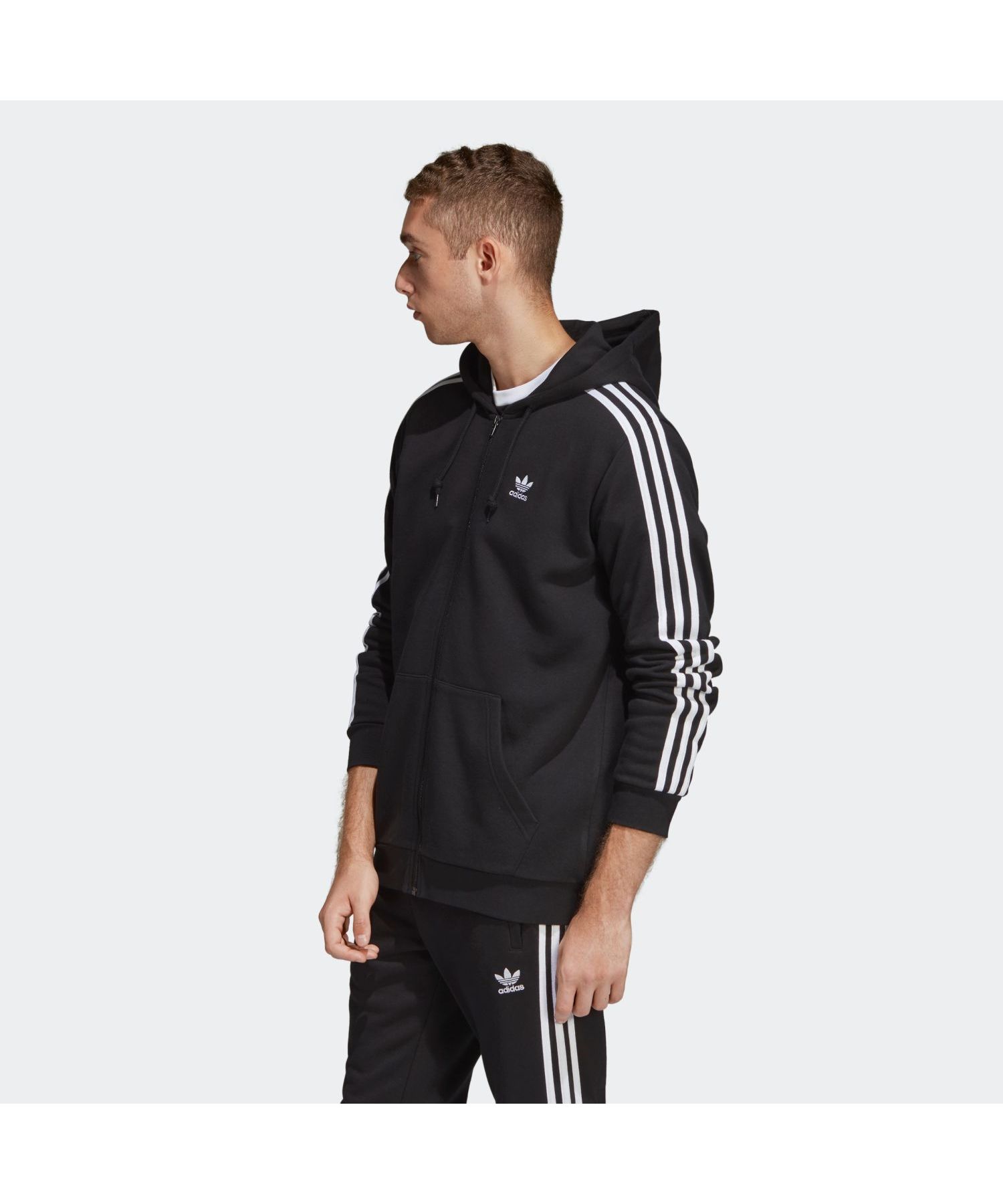 adidas originals linear full zip hoodie