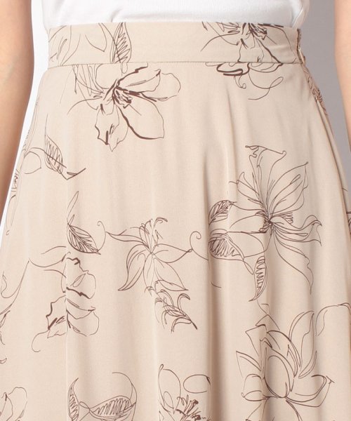 セール 線画花フレア スカート イング Ingni Magaseek