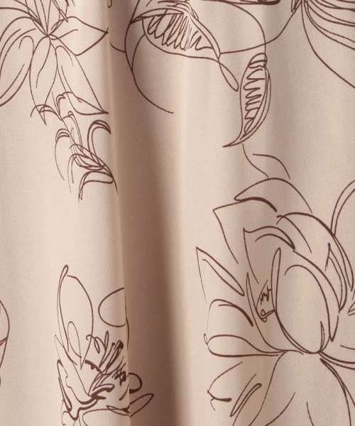 セール 線画花フレア スカート イング Ingni Magaseek