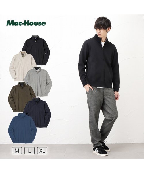 MAC HOUSE(men)(マックハウス（メンズ）)/NAVY ネイビー コットン裏毛スタンド MH/03724FW/img01