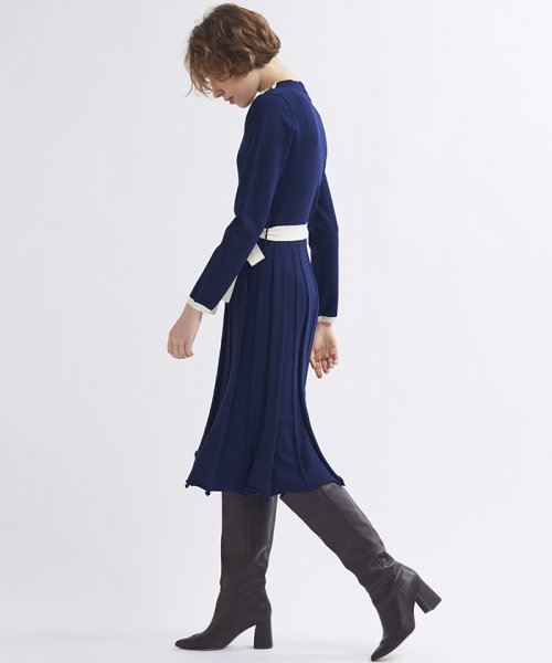 セール 30 Off プリーツニットワンピース ランバンオンブルー Lanvin En Bleu Magaseek