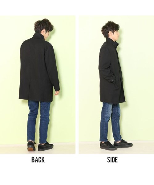 [HALEINE]ビジネスコートメンズ ライナー付きビッグサイズ ブラック