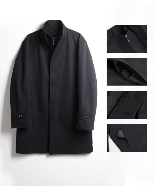 [HALEINE]スタンドカラーメンズビジネスコート 