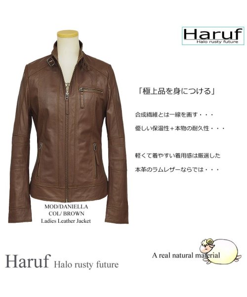 レザージャケット シングルライダースジャケット 革ジャン レディース 本革 スタンドカラー ラムレザー レディースアウター 秋冬 DANIELLA 