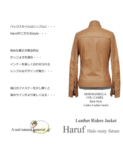 レザージャケット シングルライダースジャケット 革ジャン レディース 本革 スタンドカラー ラムレザー レディースアウター 秋冬 DANIELLA 