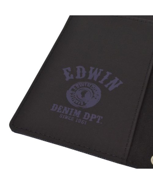 EDWIN(EDWIN)/iphoneケース iPhone12mini エドウイン EDWIN 手帳ケース overlineデニム ブラック スマホケース iphone12mini/img05