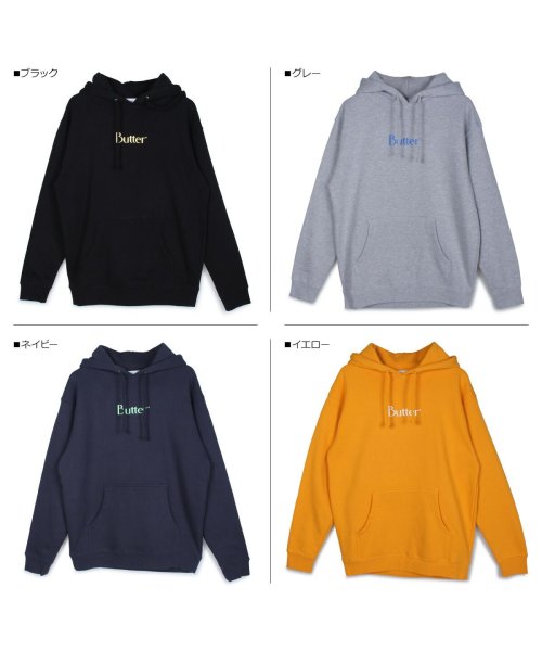 BUTTER GOODS(バターグッズ)/BUTTER GOODS バターグッズ パーカー スウェット プルオーバー メンズ CLASSIC LOGO PULLOVER HOOD ブラック グレー ネイ/img01