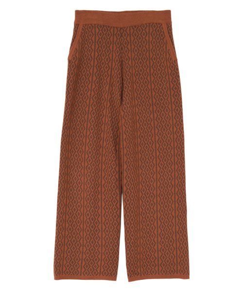 セール 幾何柄ジャガードワイドパンツ ミエット Miette Magaseek