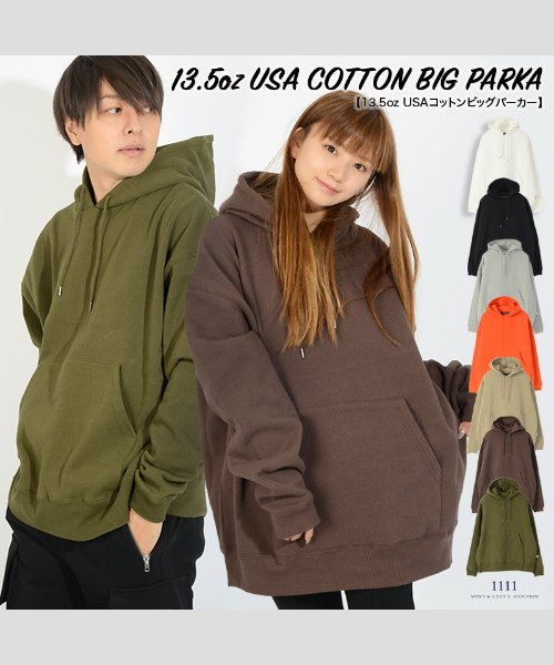 1111clothing(ワンフォークロージング)/ヘビーウェイト パーカー メンズ パーカー レディース usaコットン ビッグシルエット ビッグパーカー 無地 パーカー 裏起毛 プルパーカー 厚手 フード プ/img15