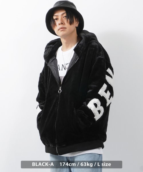 1111clothing(ワンフォークロージング)/ファー ジャケット メンズ パーカー レディース ビッグシルエット アウター オーバーサイズ ブルゾン ジップパーカー フード フーディ 防寒 暖かい 軽い 大/img16