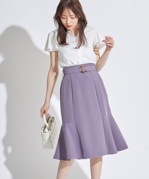 tocco closet luxe(トッコクローゼットリュクス)/ベッコウバックルベルト付きマーメイドスカート/img22