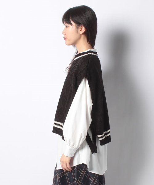 セール 3gライン入りケーブルベスト シャツset イング Ingni Magaseek