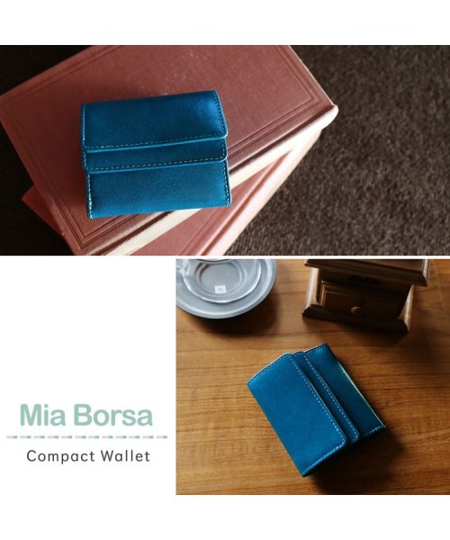 Mia Borsa(ミアボルサ)/[Mia Borsa]牛革レザー 三つ折りミニ財布/img12