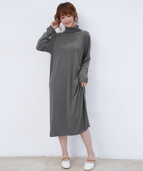 セール レディースファッション通販 ニットワンピース ワンピース レディース 秋 冬 春 長袖 ハイネック 無地 体型カバー シンプル 通勤 Ol 上品 ドゥーベル Doux Belle Magaseek