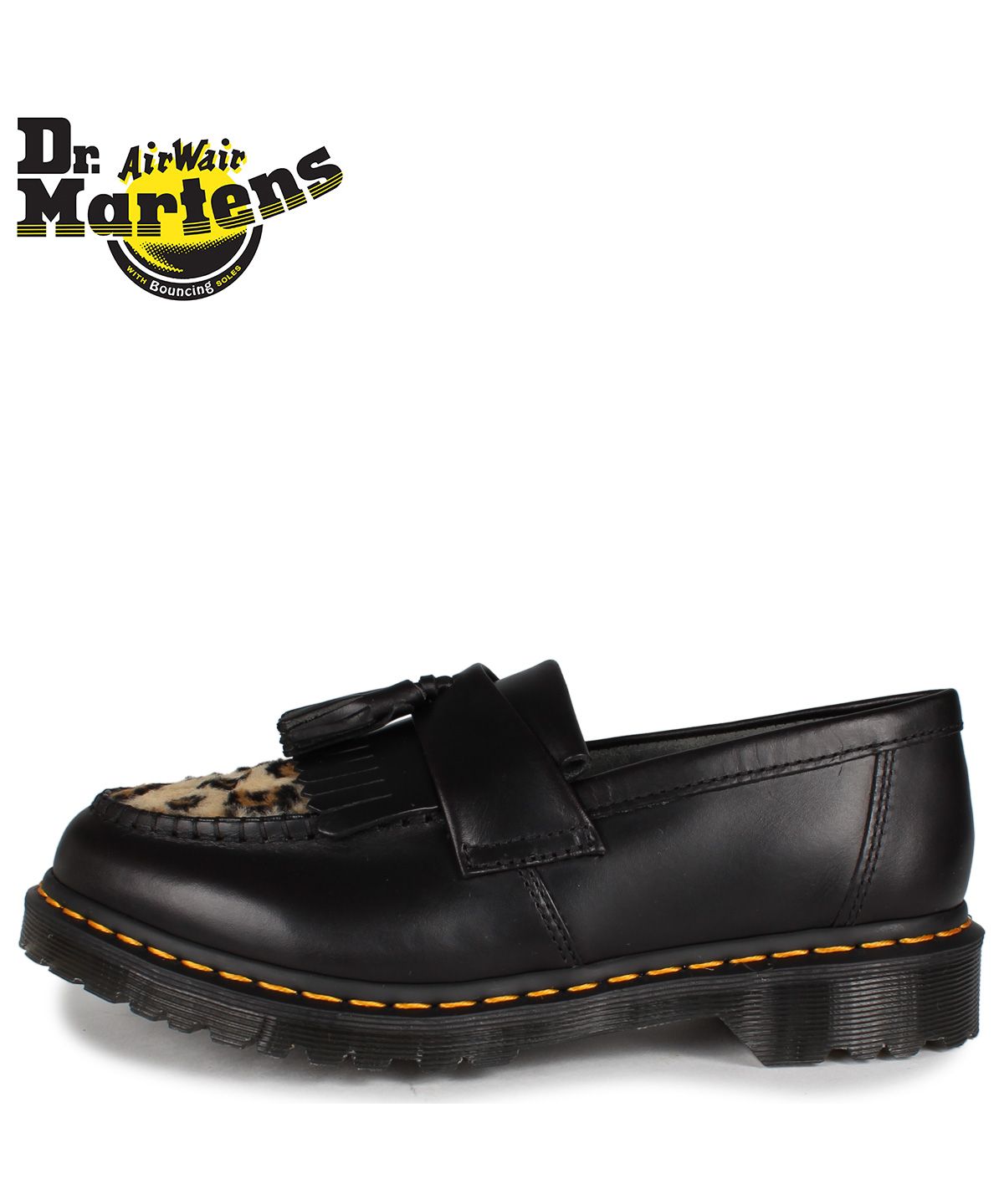 ドクターマーチン Dr.Martens ローファー タッセル メンズ ヒョウ柄 ADRIAN LEOPARD FUR LINED TASSLE  LOAFER ブ