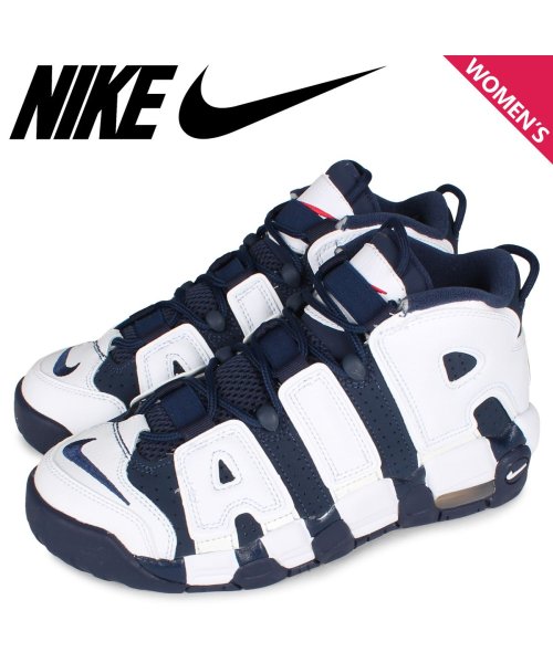 NIKE(NIKE)/NIKE AIR MORE UPTEMPO GS OLYMPIC ナイキ エアモアアップテンポ スニーカー レディース ネイビー 415082－104 /img01