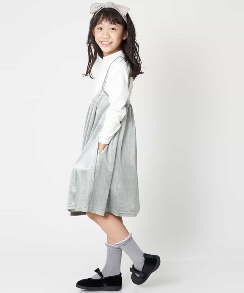 a.v.v(KID'S)(アー・ヴェ・ヴェキッズ)/[100－130]コール見えベロアドッキングキャミワンピース[WEB限定サイズ]/img02