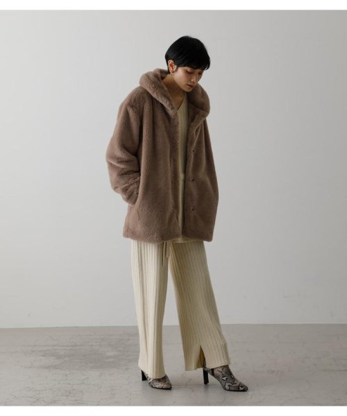 AZUL by moussy(アズールバイマウジー)/FLUFFY SHAWL COLLAR COAT/img10