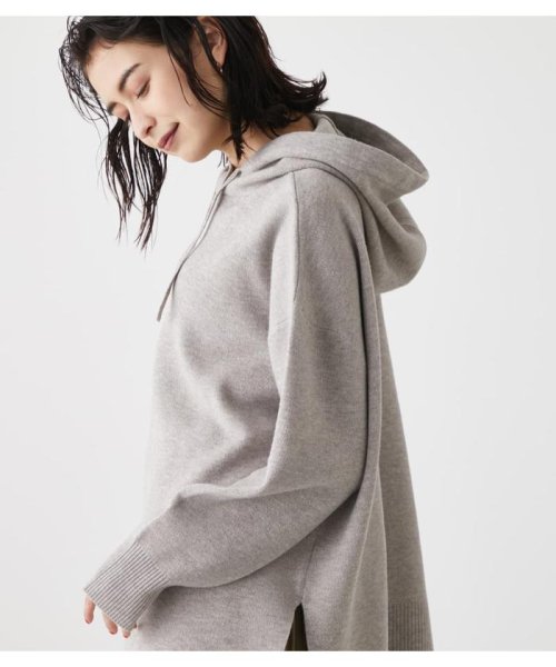 AZUL by moussy(アズールバイマウジー)/SIDE SLIT KNIT HOODIE/img10
