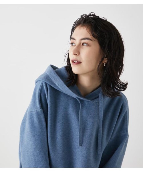 AZUL by moussy(アズールバイマウジー)/SIDE SLIT KNIT HOODIE/img19