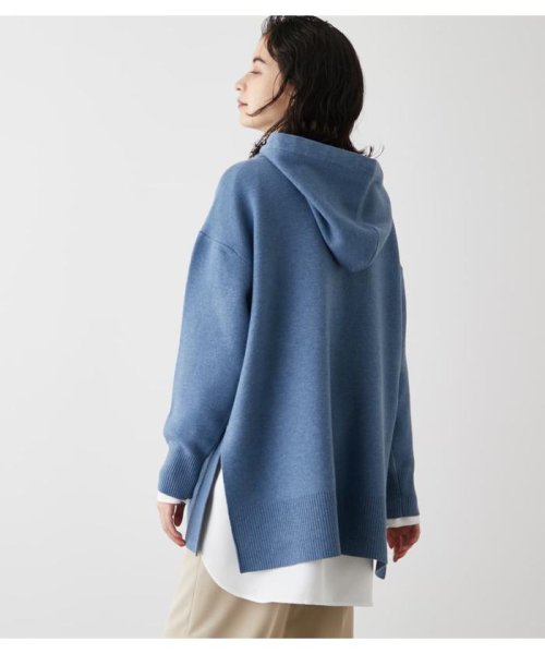 AZUL by moussy(アズールバイマウジー)/SIDE SLIT KNIT HOODIE/img20