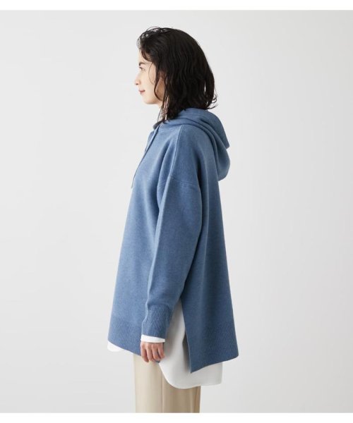 AZUL by moussy(アズールバイマウジー)/SIDE SLIT KNIT HOODIE/img23