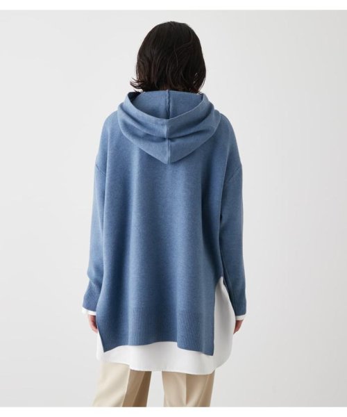 AZUL by moussy(アズールバイマウジー)/SIDE SLIT KNIT HOODIE/img24