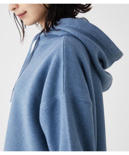 AZUL by moussy(アズールバイマウジー)/SIDE SLIT KNIT HOODIE/img26