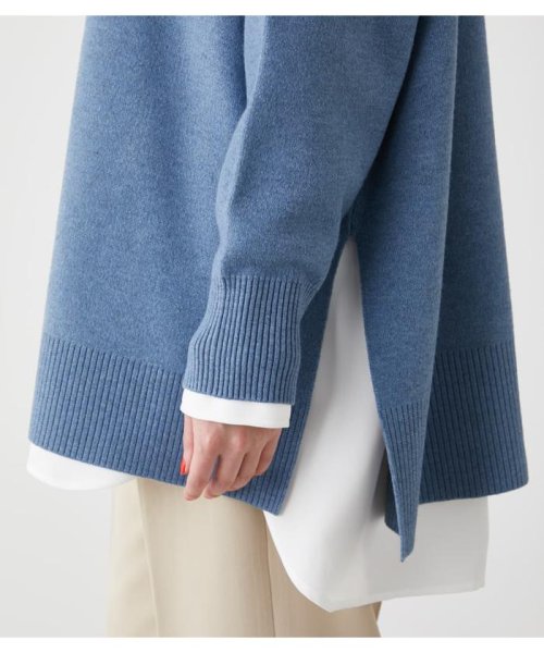 AZUL by moussy(アズールバイマウジー)/SIDE SLIT KNIT HOODIE/img27