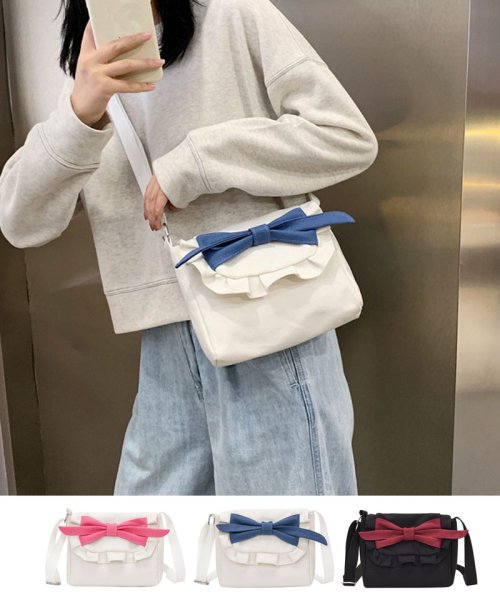 セール 10 Off ミニバッグ ショルダーバッグ レディース 軽量 斜めがけ おしゃれ 小さめ かわいい キャンバスバッグ リボン付き ショッピングゴー Shoppinggo Magaseek